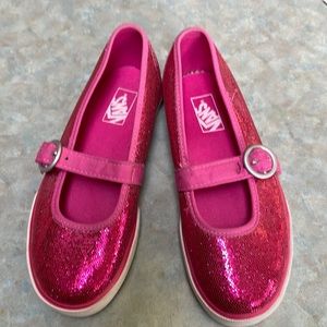 Vans sparkly pink girls shoes (sz 13)